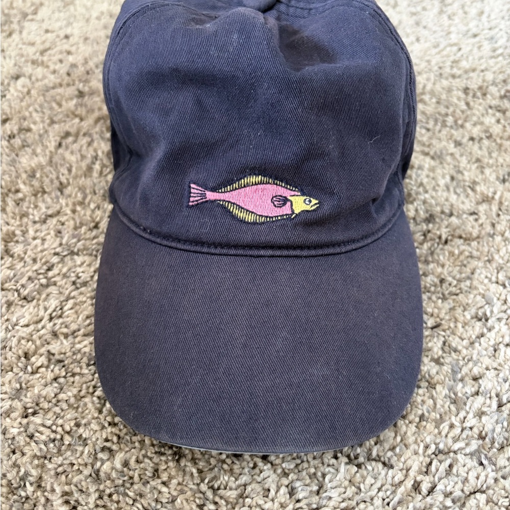 Janie & Jack Navy Cap with Fish Embroidery
